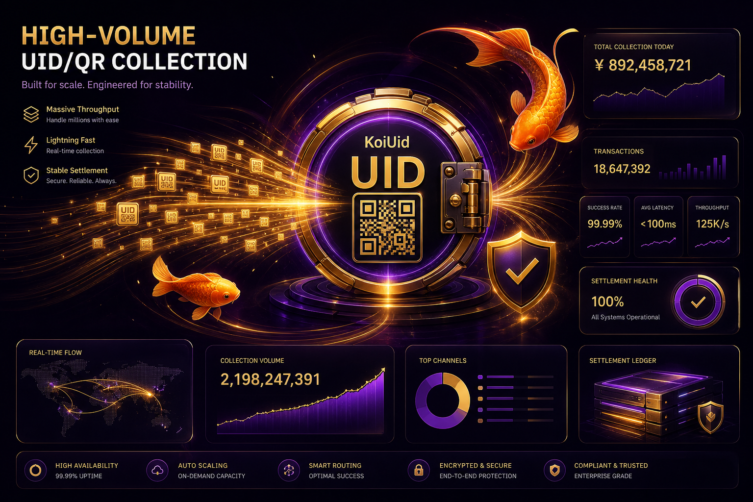 KoiUid high-volume UID QR collection